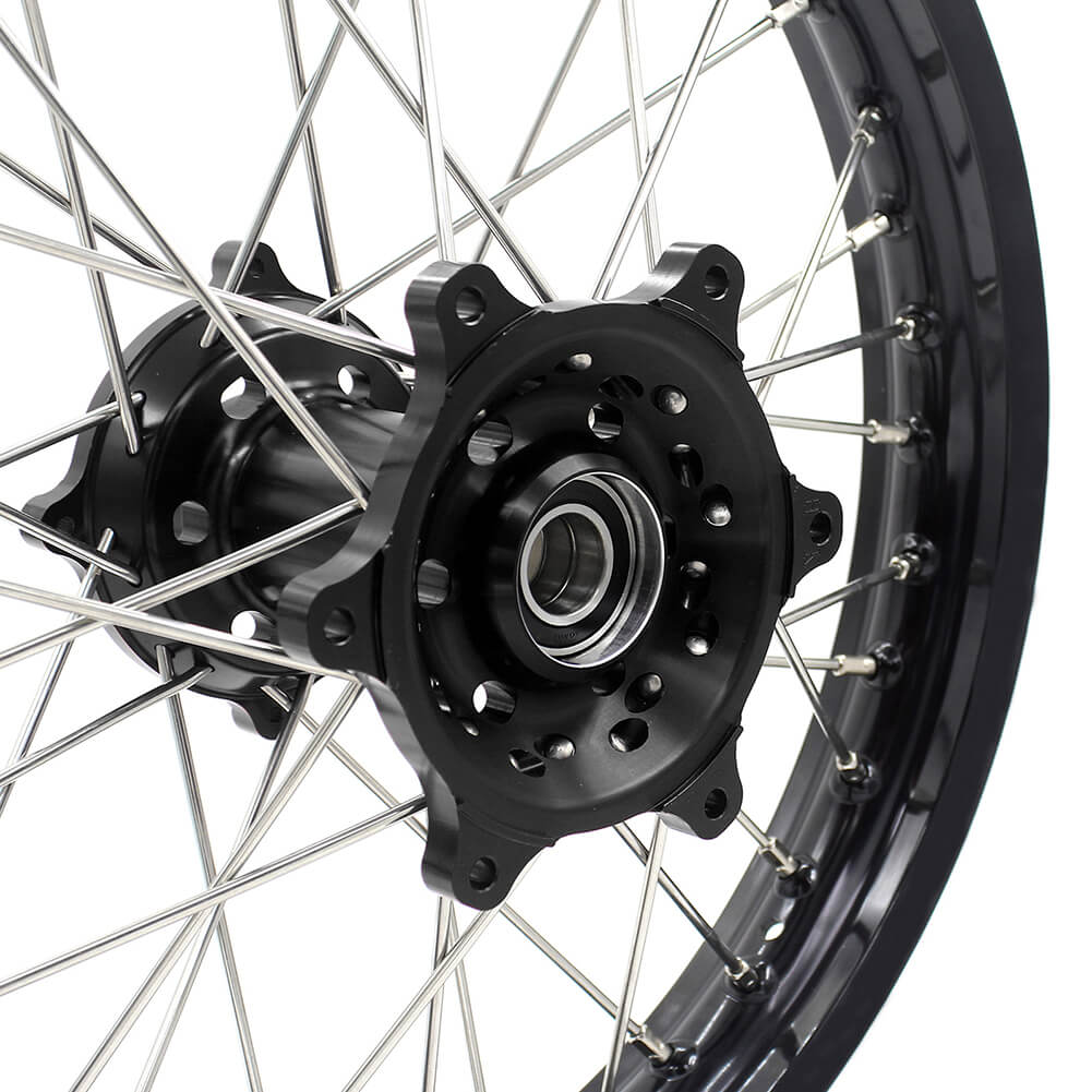 KKE 21 & 19 Wheels for HUSQVARNA TE TC FE FC SMR TXC 2000-2013 Black - Howling Moto