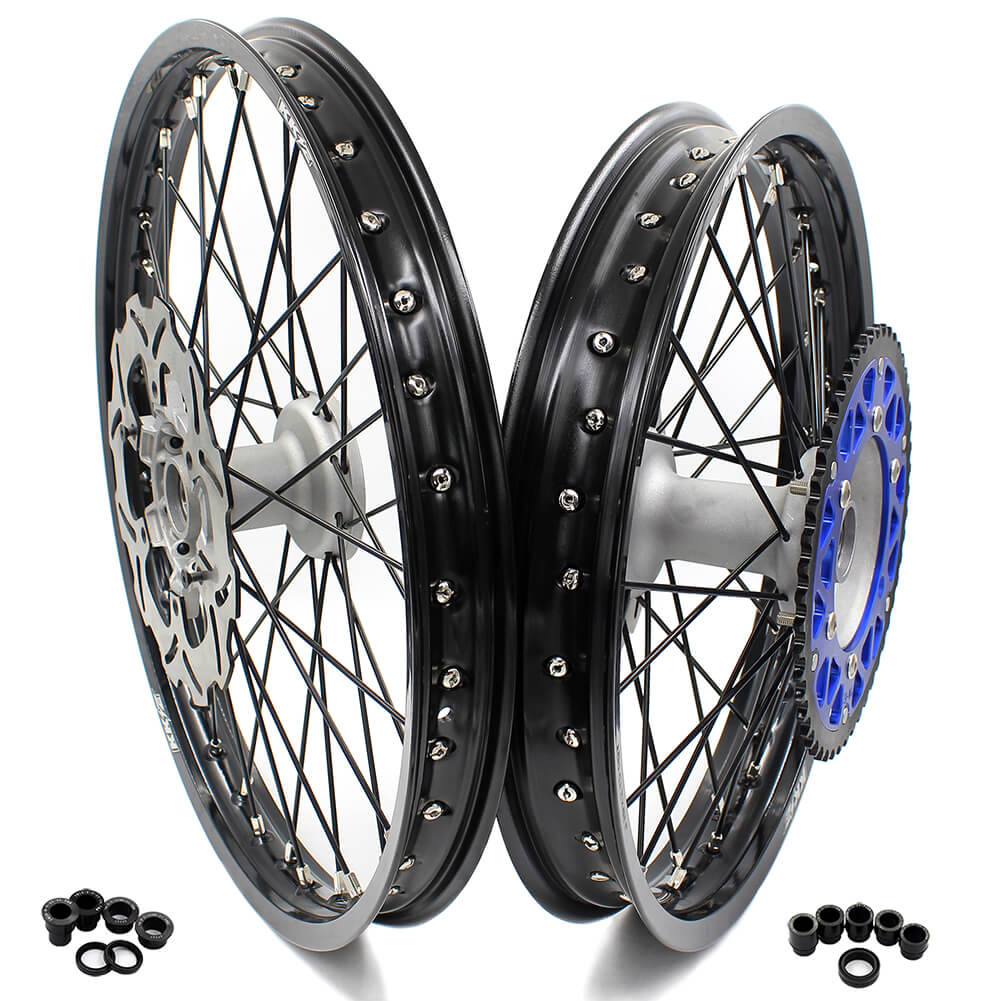 KKE 21 & 19 Casting MX Wheels for YAMAHA YZ250F 2001-2021 YZ450F 2003 Silver - Howling Moto