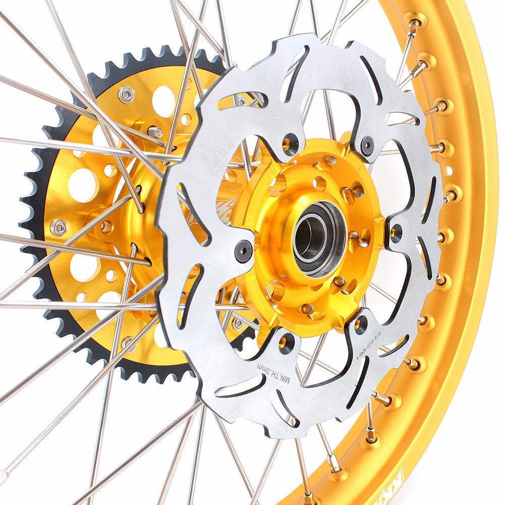 KKE 21 & 19 GLM Gold Wheels for SUZUKI RM125 RM250 1996-2000 - Howling Moto