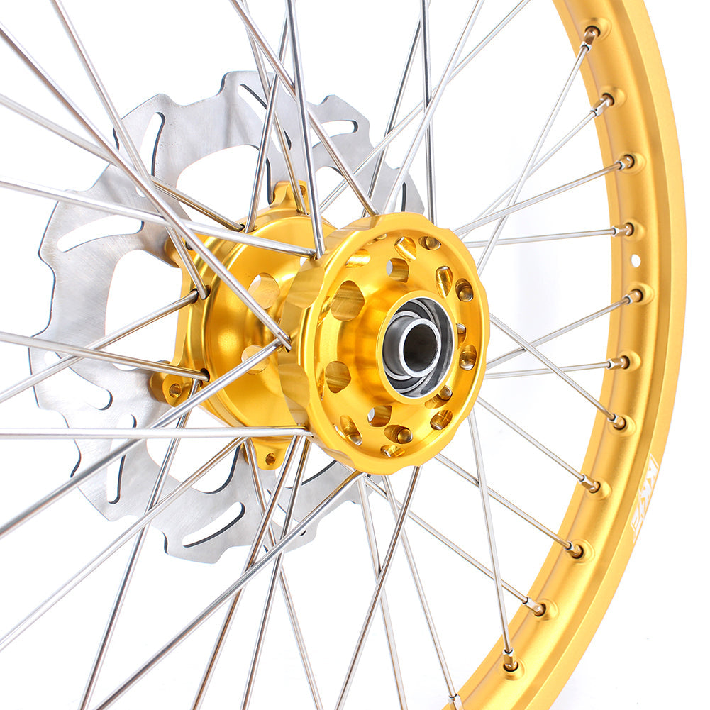 KKE 21 & 19 GLM Gold Wheels for SUZUKI RM125 RM250 1996-2000 - Howling Moto