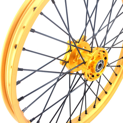 KKE 21 & 19 Gold Rims For Suzuki RM125 2001-2007 RM250 2001-2008 Off Road Wheels - Howling Moto