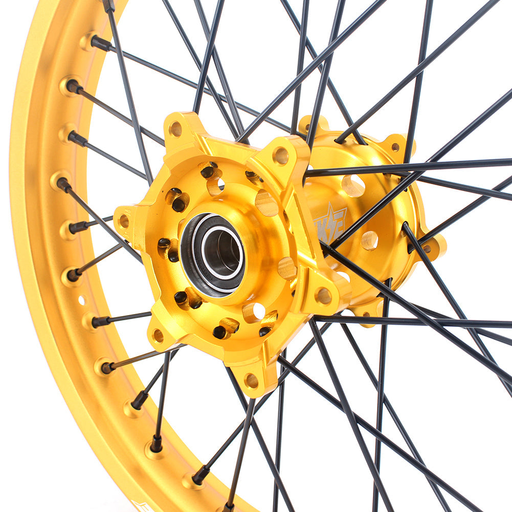 KKE 21 & 19 Gold Rims For Suzuki RM125 2001-2007 RM250 2001-2008 Off Road Wheels - Howling Moto