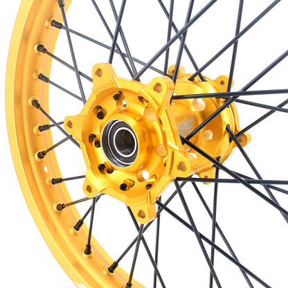 KKE 21 & 19 Gold Rims For Suzuki RM125 2001-2007 RM250 2001-2008 Off Road Wheels - Howling Moto