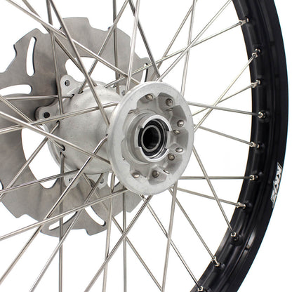 KKE 21" 19" MX Casting Alloy Wheels For HONDA CRF250R CRF450R CR125R CR250R 2002-2013 Silver&Black - Howling Moto