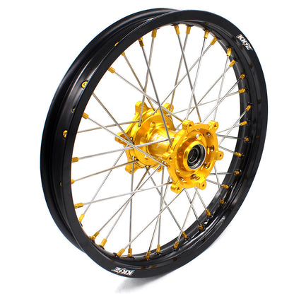 KKE 21 & 19 MX Dirt Bikes Rims For SUZUKI RM125 RM250 1996-2000 Gold Nipples - Howling Moto