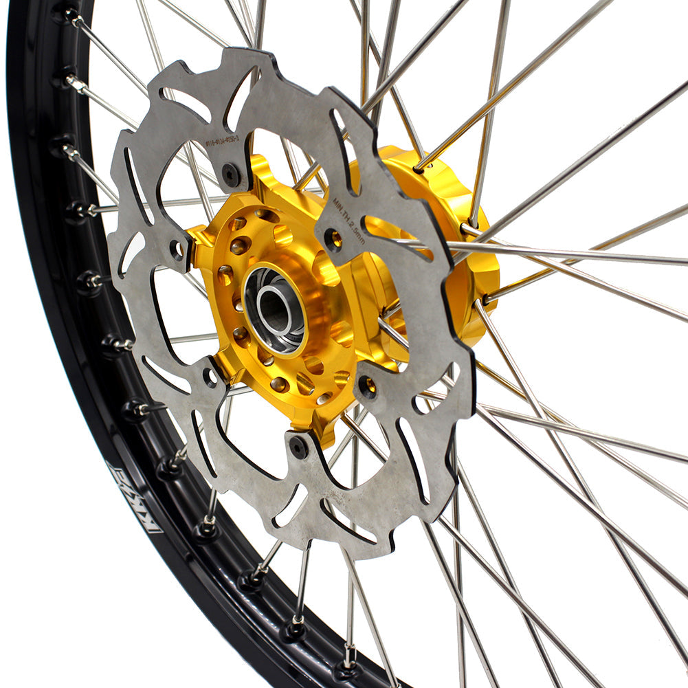 KKE 21 & 19 Wheels for Suzuki RMZ250 2007 RMZ450 2005-2024 Gold&Black - Howling Moto
