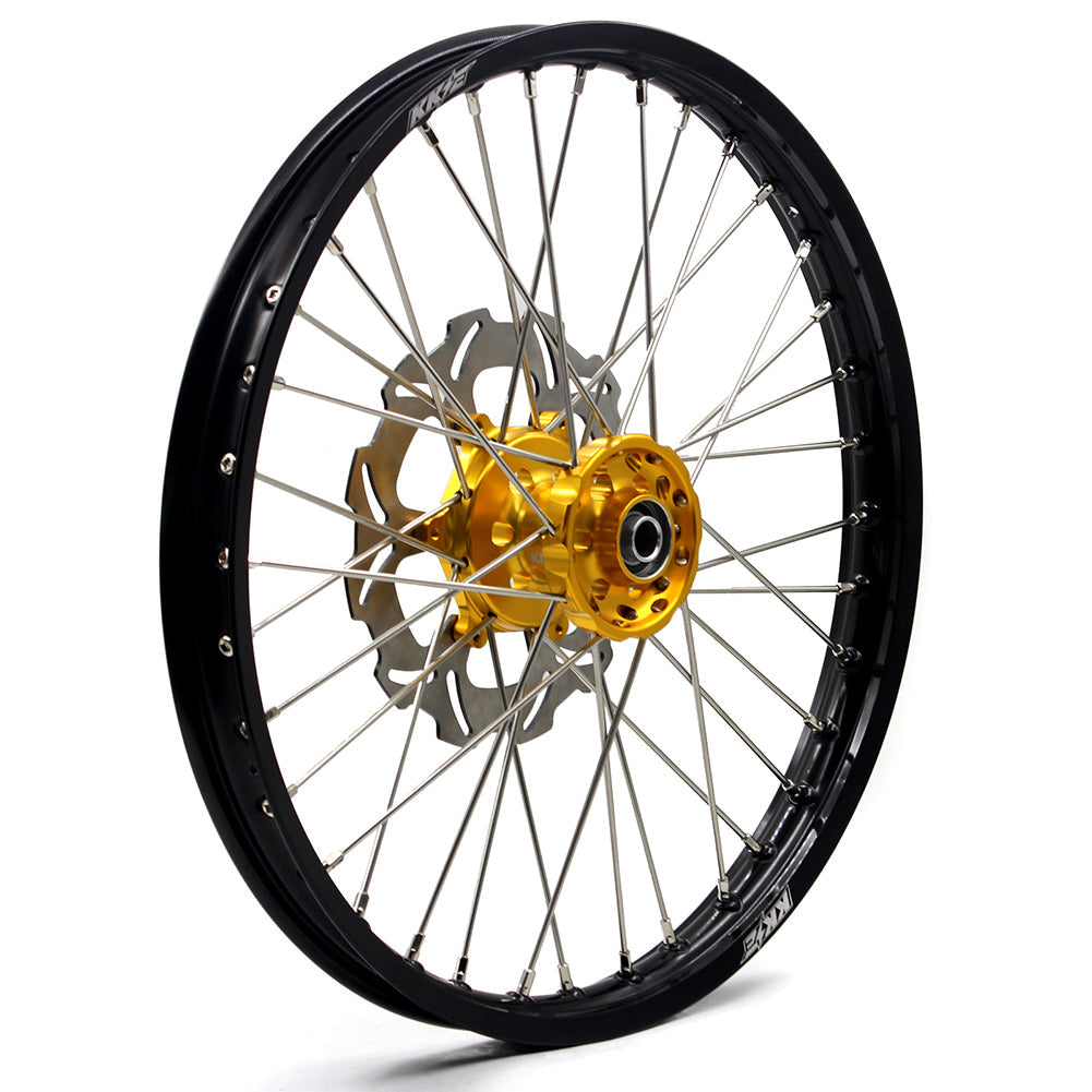 KKE 21 & 19 Wheels for Suzuki RMZ250 2007 RMZ450 2005-2024 Gold&Black - Howling Moto