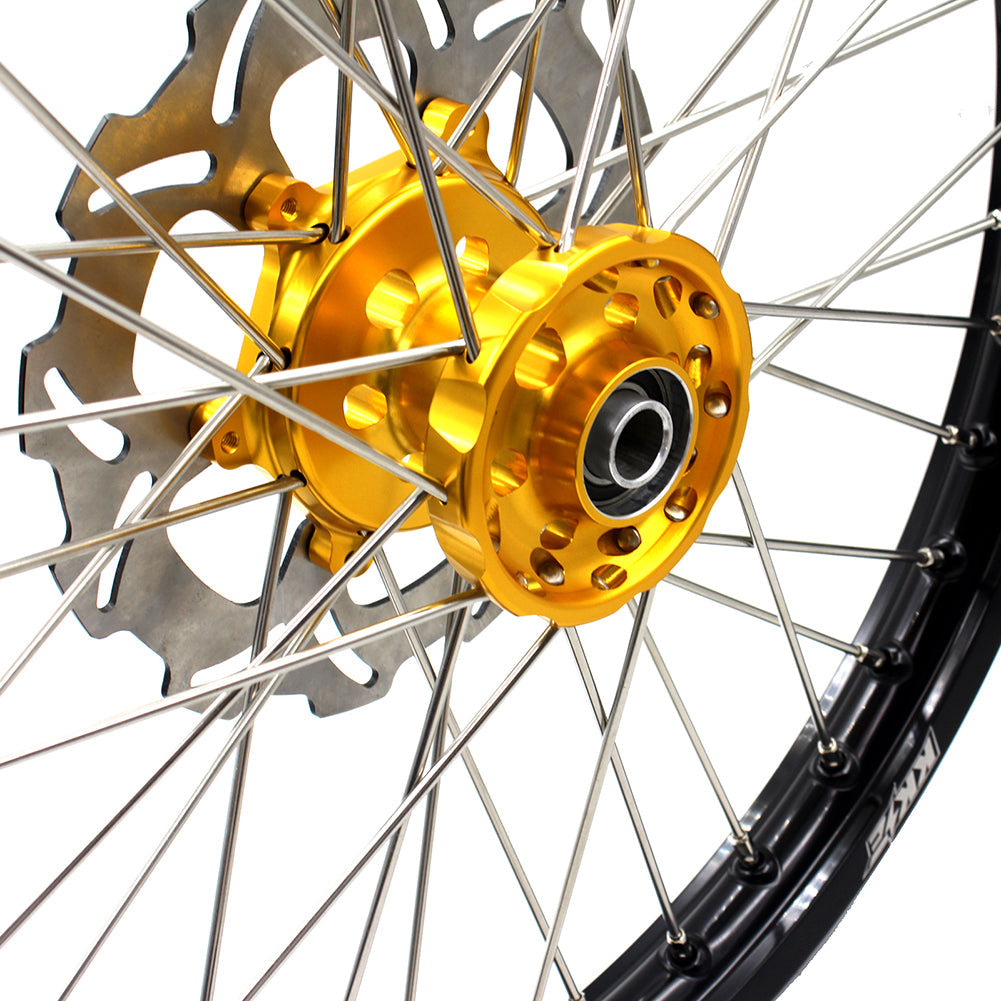 KKE 21 & 19 Wheels for Suzuki RMZ250 2007 RMZ450 2005-2024 Gold&Black - Howling Moto