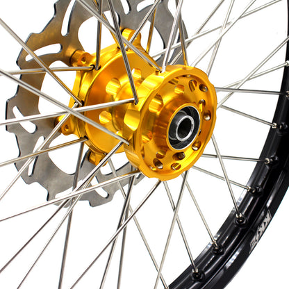 KKE 21 & 19 Wheels for Suzuki RMZ250 2007 RMZ450 2005-2024 Gold&Black - Howling Moto