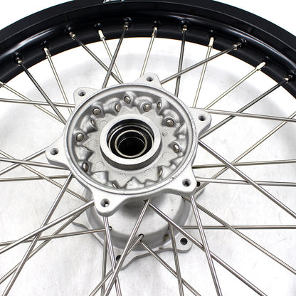 KKE 19*2.15 Cast Rear Wheel Rim For Yamaha YZ125 YZ250 YZ250F YZ450F Silver - Howling Moto