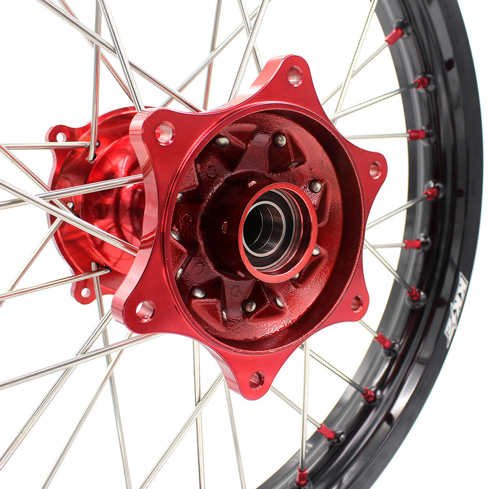 KKE 2.15*19 Casting Rear Wheel Rim fit HONDA CRF250R 04-13 CRF450R 02-12 Red Nipple - Howling Moto
