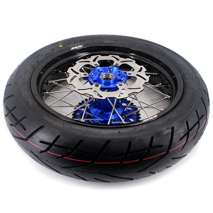 KKE 17 Inch Supermoto Rims Tires For YAMAHA WR250F 2001-2019 WR450F 2003-2018 - Howling Moto