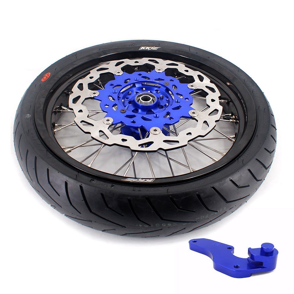 KKE 17 Inch Supermoto Rims Tires For YAMAHA WR250F 2001-2019 WR450F 2003-2018 - Howling Moto