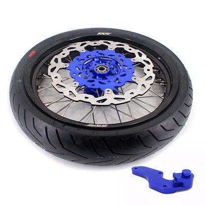 KKE 17 Inch Supermoto Rims Tires For YAMAHA WR250F 2001-2019 WR450F 2003-2018 - Howling Moto