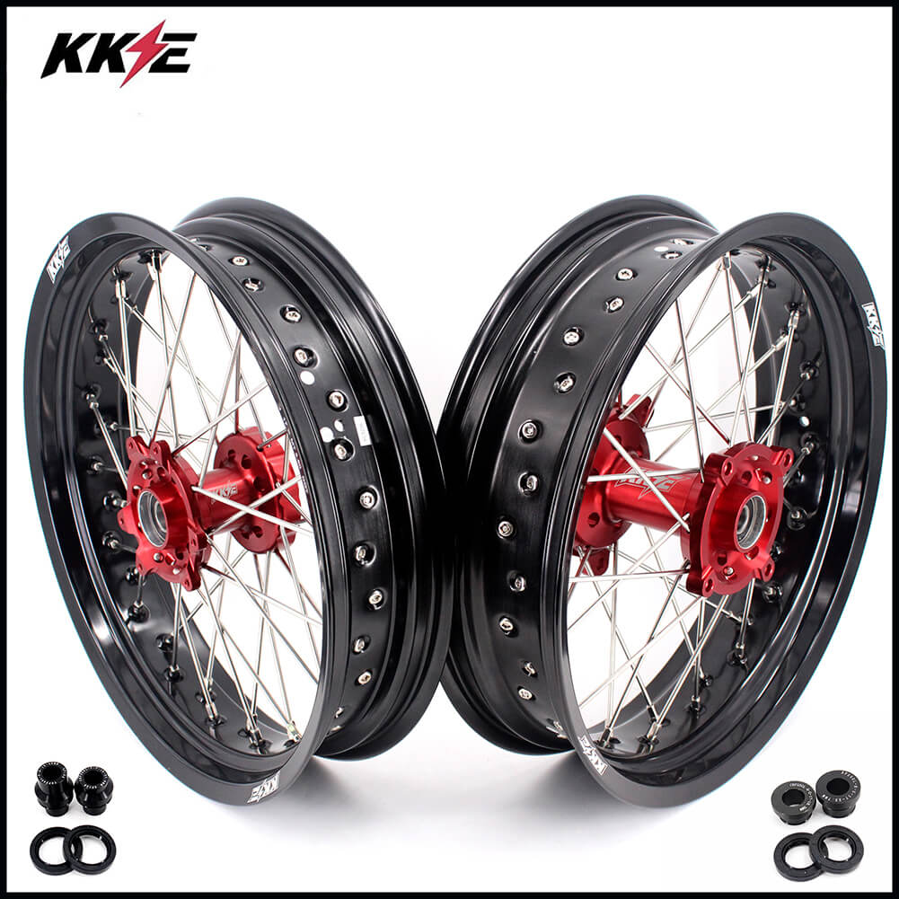 KKE 17 Inch Supermoto Spoke Alloy Wheels Rims For HONDA CRF250L 2013-2020 - Howling Moto