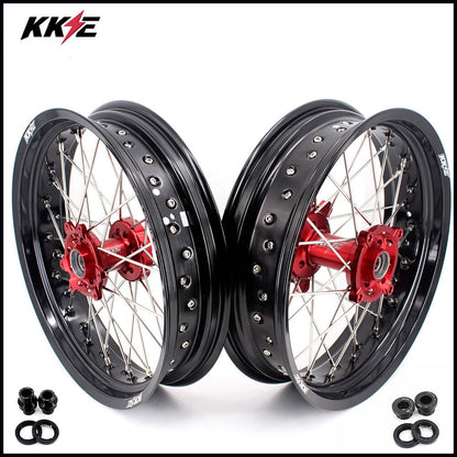 KKE 17 Inch Supermoto Spoke Alloy Wheels Rims For HONDA CRF250L 2013-2020 - Howling Moto