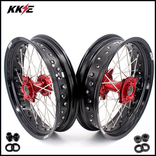 KKE 17 Inch Supermoto Spoke Alloy Wheels Rims For HONDA CRF250L 2013-2020 - Howling Moto