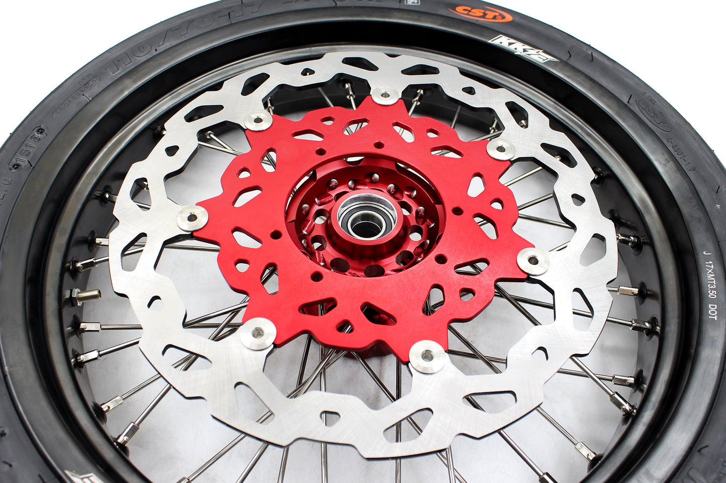 KKE 17" Supermoto Wheels Tires For HONDA CRF250R 04-13 CRF450R 02-12 - Howling Moto