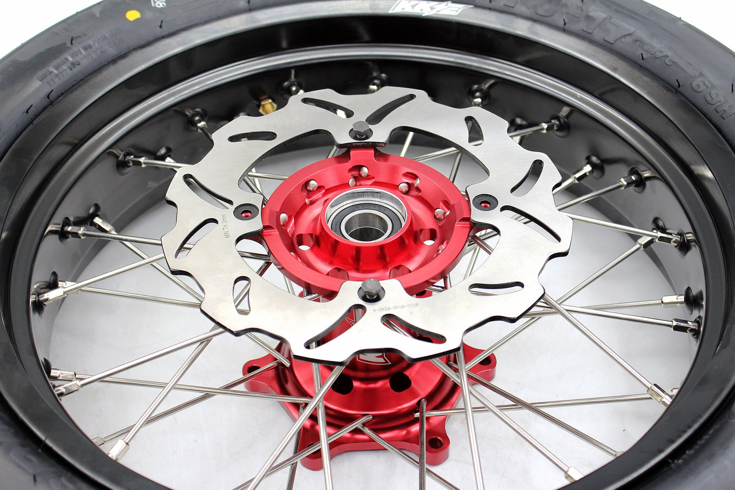 KKE 17" Supermoto Wheels Tires For HONDA CRF250R 04-13 CRF450R 02-12 - Howling Moto