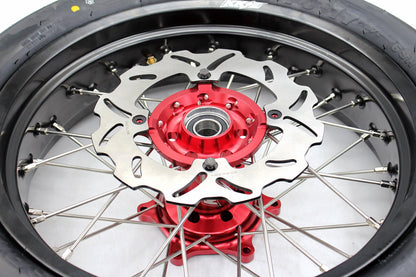 KKE 17" Supermoto Wheels Tires For HONDA CRF250R 04-13 CRF450R 02-12 - Howling Moto