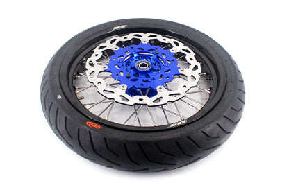 KKE 3.5/4.25*17inch Cush Drive Rims Tires For YAMAHA WR250F 2001-2019 WR450F 2003-2018 Blue Hub - Howling Moto