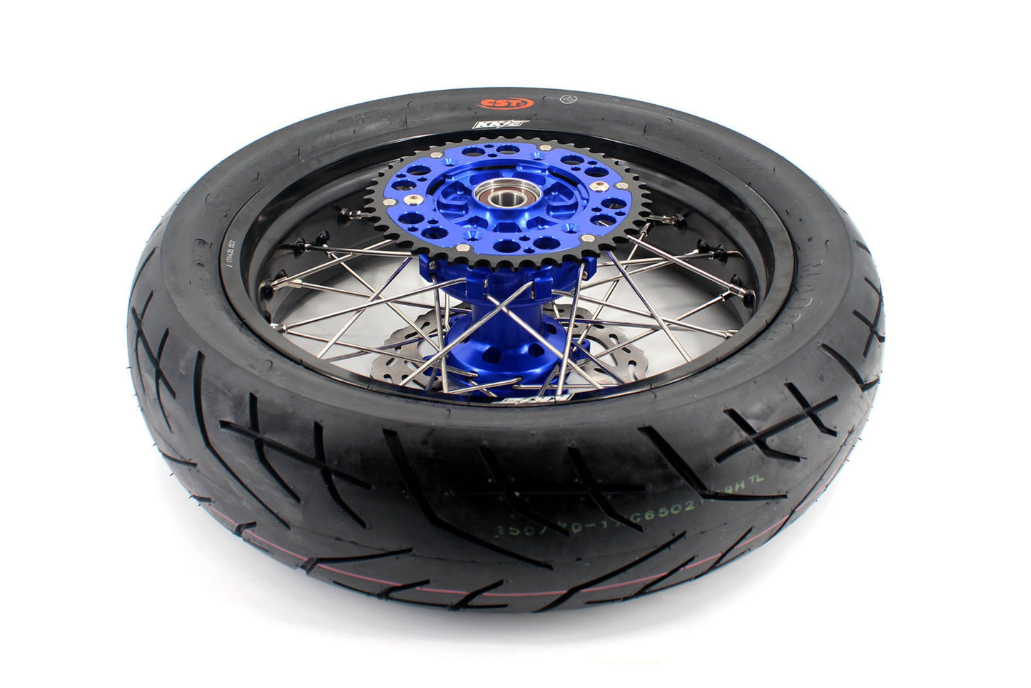 KKE 3.5/4.25*17inch Cush Drive Rims Tires For YAMAHA WR250F 2001-2019 WR450F 2003-2018 Blue Hub - Howling Moto