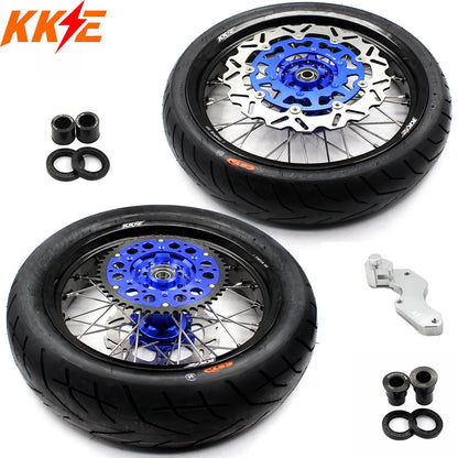 KKE 3.5/4.25*17inch Supermoto Spoked Wheels CST Tires For SUZUKI DRZ400 DRZ400E DRZ400S - Howling Moto
