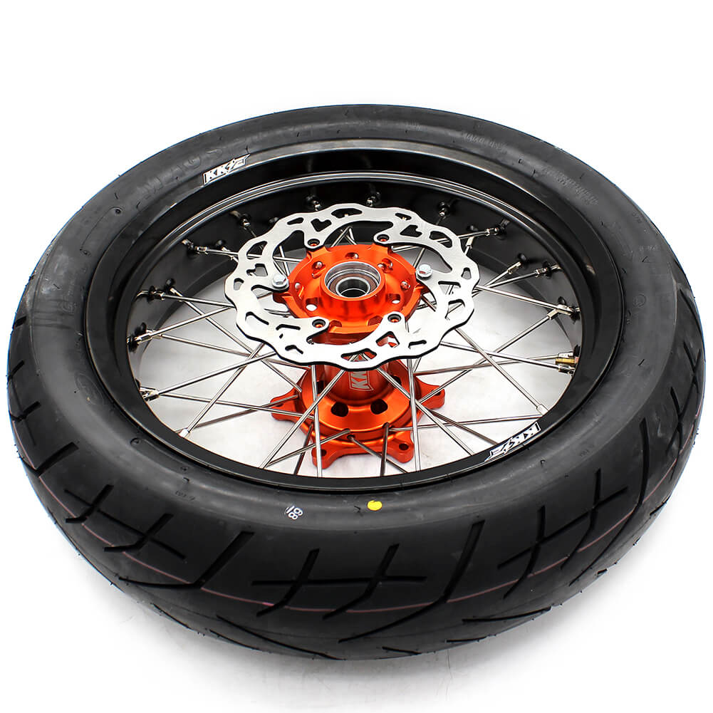 KKE 3.5/4.25*17Inch Supermoto Tires Wheels Fit KTM SX SX-F XC XC-F EXC EXC-W EXC-F 125-530CC 2003-2025 - Howling Moto