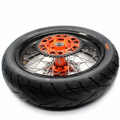 KKE 3.5/4.25*17Inch Supermoto Tires Wheels Fit KTM SX SX-F XC XC-F EXC EXC-W EXC-F 125-530CC 2003-2025 - Howling Moto