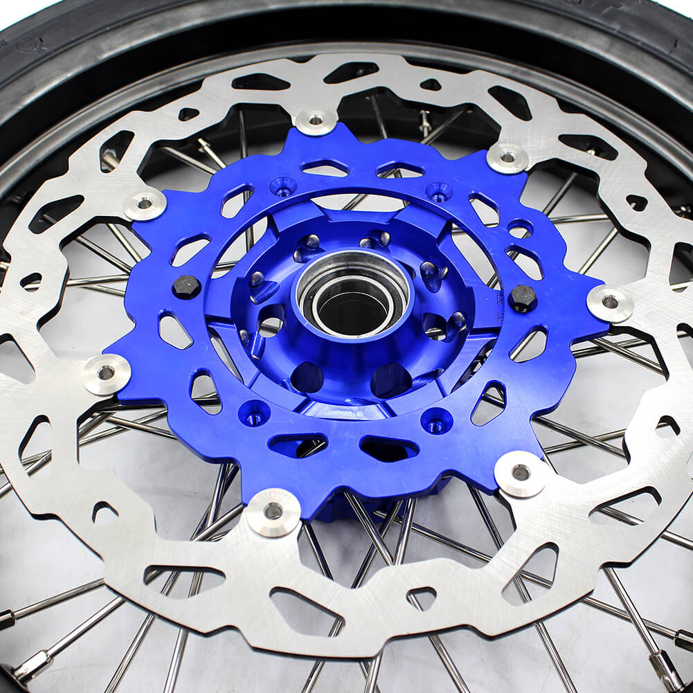 KKE 3.5/4.25*17inch Wheels Tires For 2003-2025 KTM SX SX-F XC EXC EXC-F Husqvarna Husaberg Blue & Black - Howling Moto