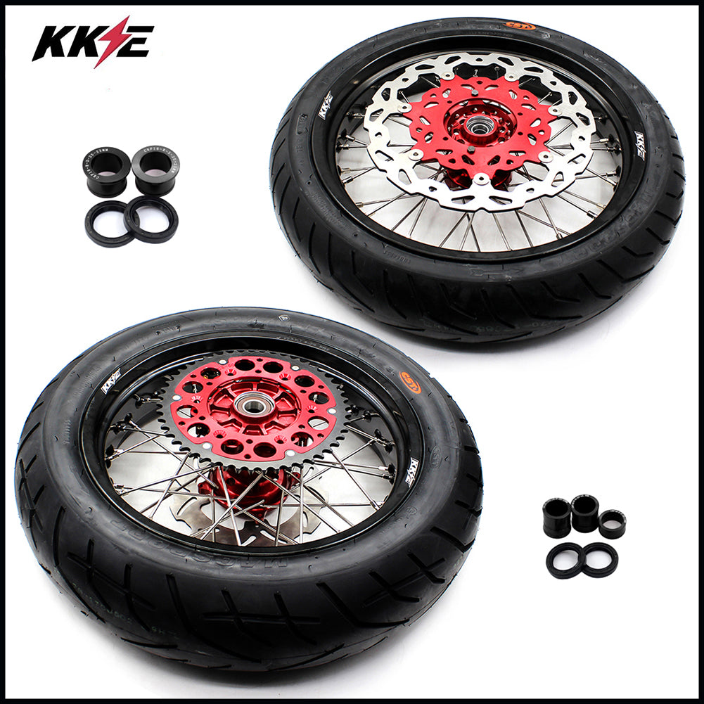 KKE 3.5 & 4.25 Cush Drive Supermoto CST Wheels Rims for Honda XR400R XR600R - Howling Moto