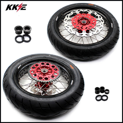 KKE 3.5 & 4.25 Cush Drive Supermoto CST Wheels Rims for Honda XR400R XR600R - Howling Moto