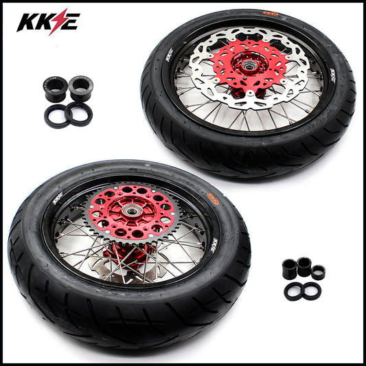 KKE 3.5 & 4.25 Cush Drive Supermoto CST Wheels Rims for Honda XR400R XR600R - Howling Moto