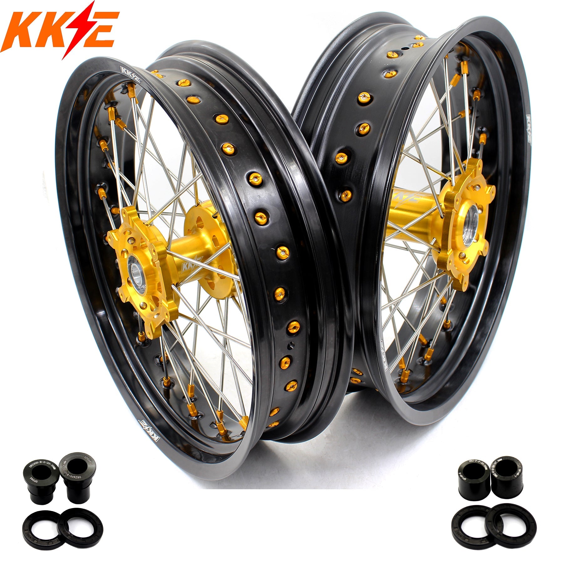 KKE 3.5/4.25*17 Inch Supermoto Wheels For SUZUKI DRZ400SM 2005-2024 CST Tires Rim - Howling Moto