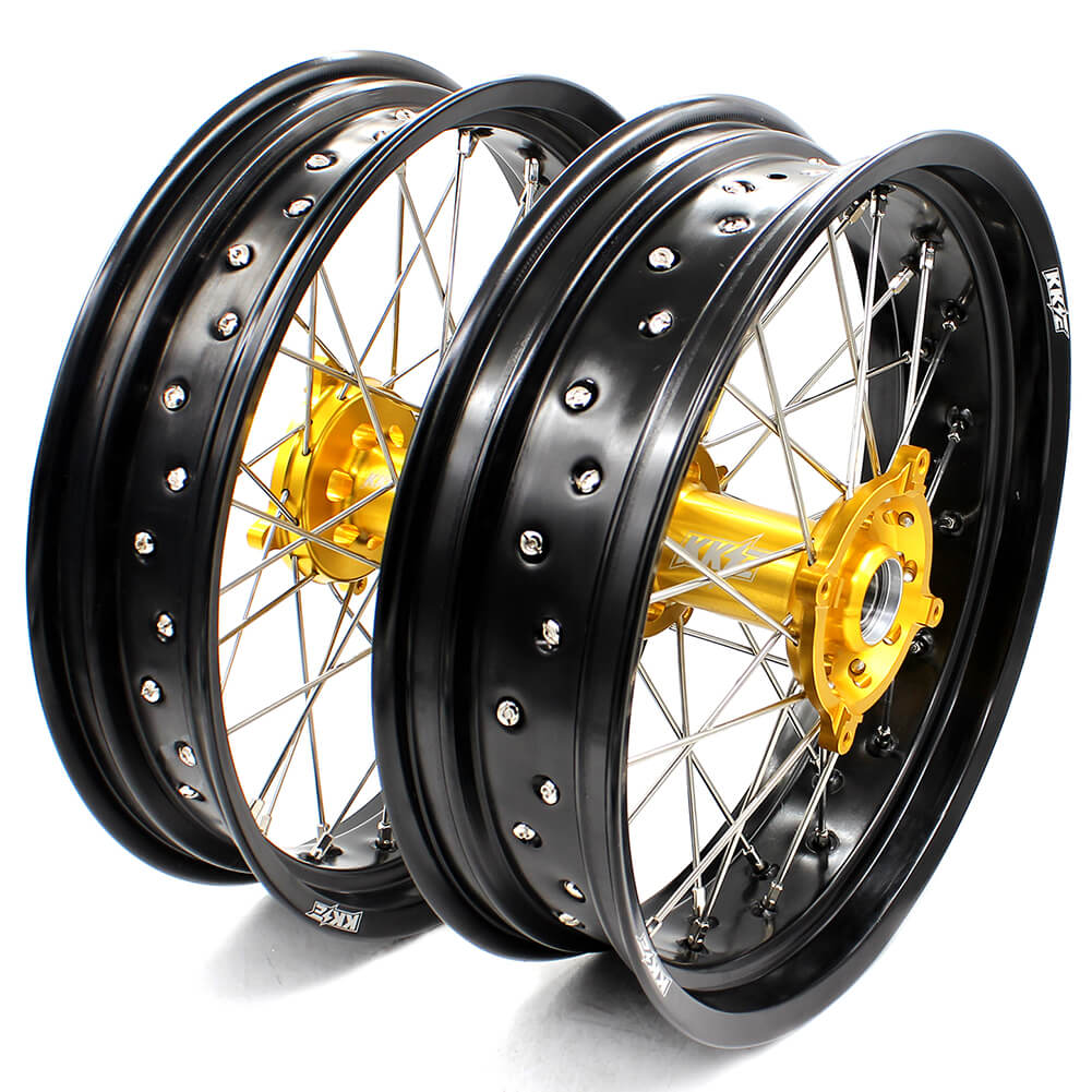 KKE 17 Inch Supermoto Wheels for SUZUKI RMZ250 2007-2024 RMZ450 2005-2024 - Howling Moto