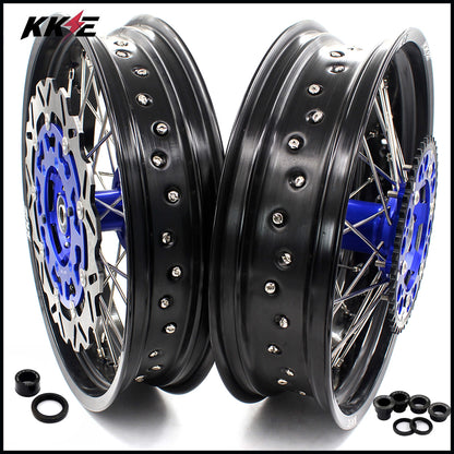 KKE 3.5 & 4.25 Wheels for Yamaha WR250F 2001 WR450F 2003-2018 Blue - Howling Moto
