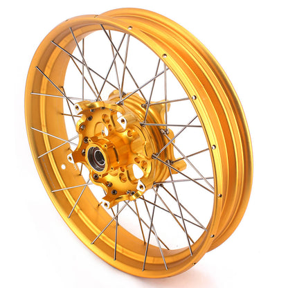 VMX 19 17 Inch CUSH Drive For BMW F750GS 2019-2024 Tubeless Alloy Spoke Wheels Gold Hub - Howling Moto