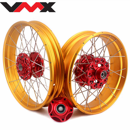 VMX 19 & 17 Tubeless Wheels Gold Rims Fit For Honda CB500X 2019-2021 Red&Gold - Howling Moto