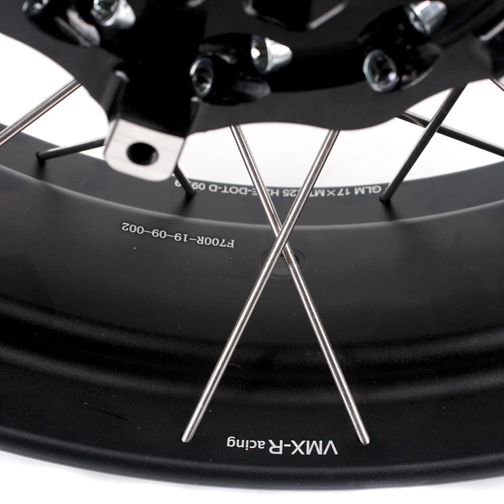 VMX 19 Inch / 17 Inch Tubeless Wheels Fit For BMW F700GS 2012-2018 Black Hubs - Howling Moto