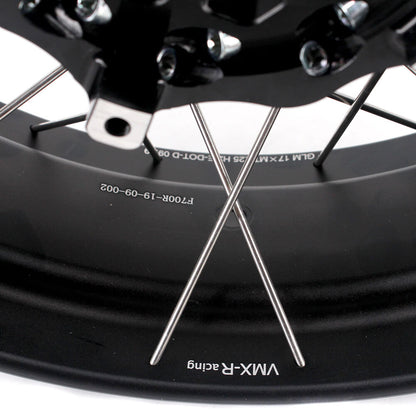 VMX 19 Inch / 17 Inch Tubeless Wheels Fit For BMW F700GS 2012-2018 Black Hubs - Howling Moto