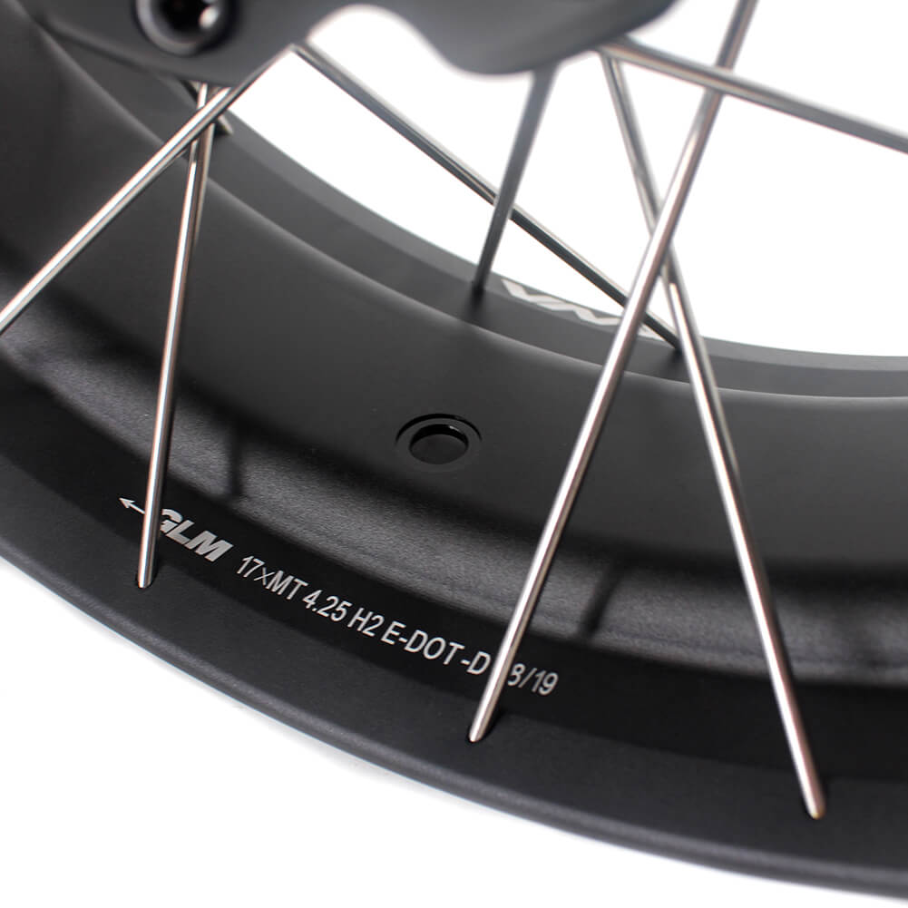 VMX 2.5*19 & 4.25*17 Tubeless Wheels Set Fit For Honda CB500X 2019-2021 Black Hub & Rim - Howling Moto