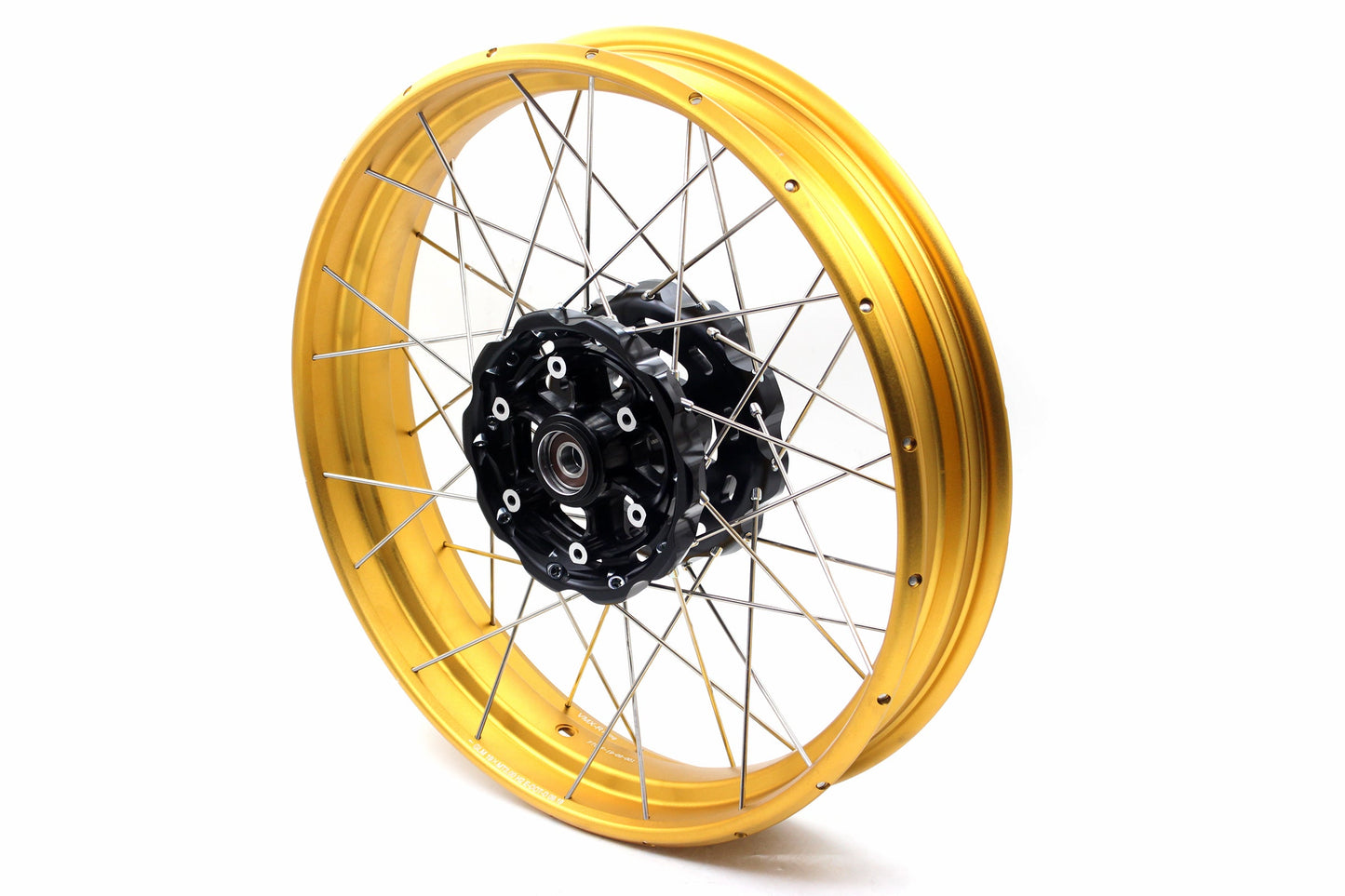 VMX 3.0*19 & 4.25*17 Tubeless Wheels Rims Fit for BMW F700GS 2012 - 2018 Gold Rims Black Hubs - Howling Moto