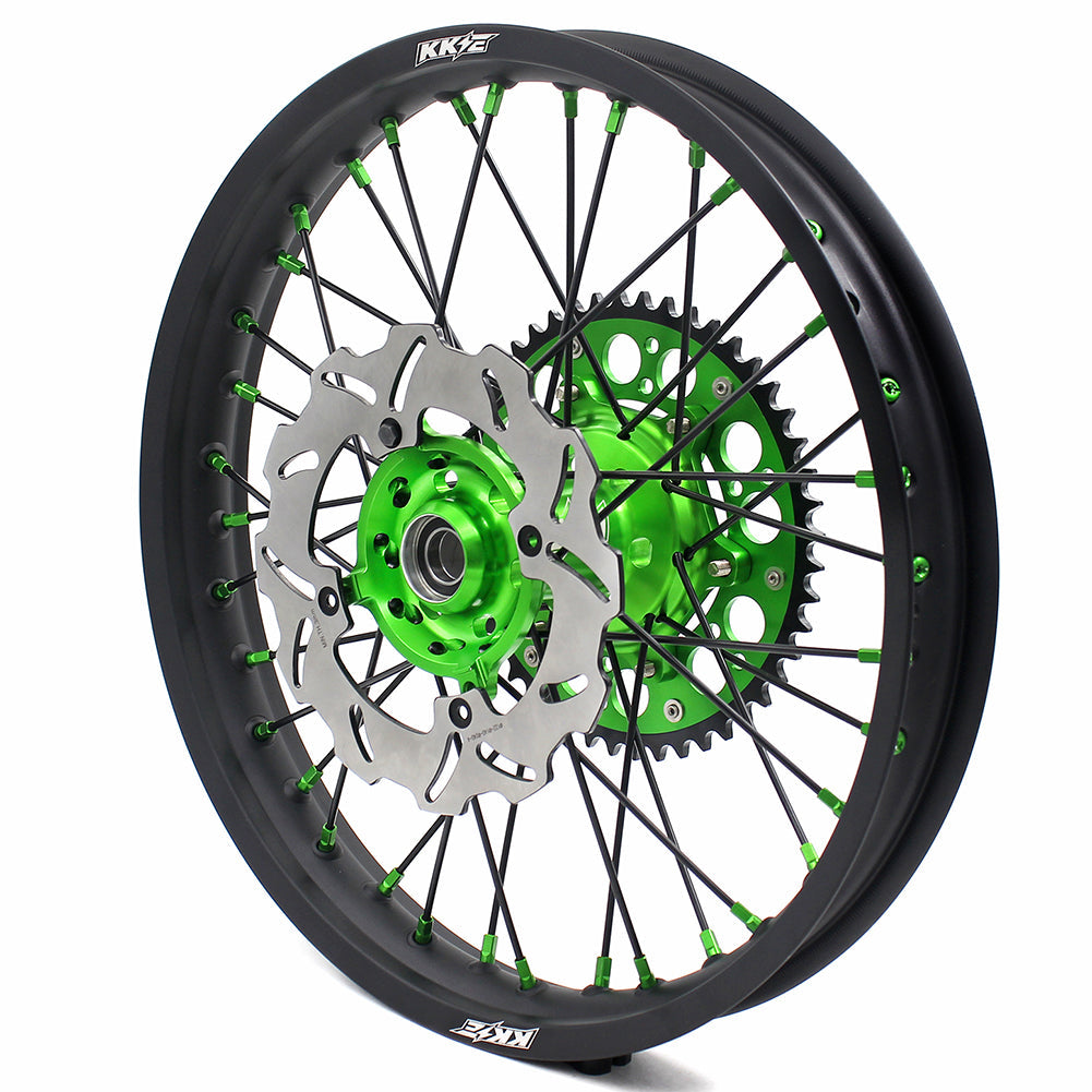 KKE 21/19 MX Dirtbike Spoked Wheels Rims For KAWASAKI KX250F KX450F 2006-2014 Disc - Howling Moto