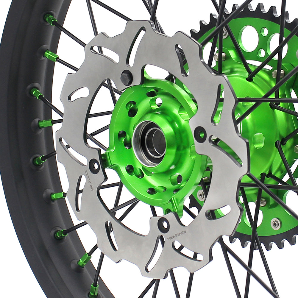 KKE 21/19 MX Dirtbike Spoked Wheels Rims For KAWASAKI KX250F KX450F 2006-2014 Disc - Howling Moto