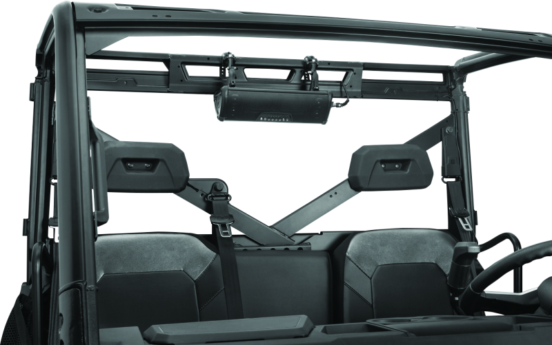 Kuryakyn 14-inch WanderBar portable soundbar by MTX mounted on a powersports vehicle for motorcycle audio.