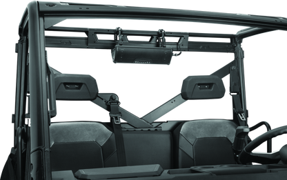 Kuryakyn 14-inch WanderBar portable soundbar by MTX mounted on a powersports vehicle for motorcycle audio.