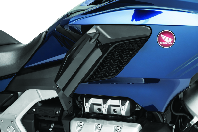 Kuryakyn Air Deflectors for 2018-2021 Honda Gold Wing in dark smoke, designed for aerodynamic comfort and style.