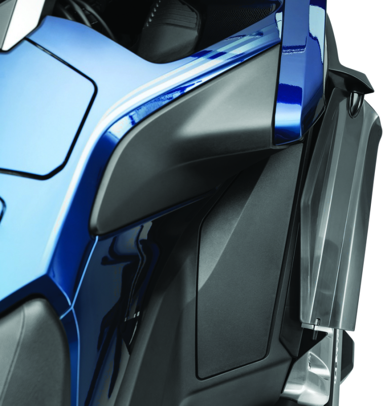 Kuryakyn Air Deflectors for 2018-2021 Honda Gold Wing in dark smoke finish, designed to improve airflow and rider comfort.