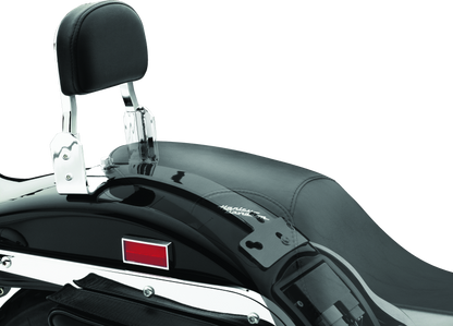 Kuryakyn Backrest Pad for Plug & Play Sissy Bar in black, designed for comfortable motorcycle passenger support