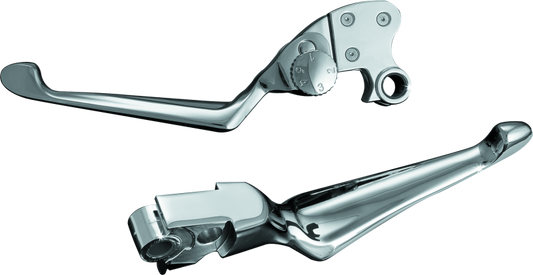 Chrome Kuryakyn Boss Blades with adjustable clutch for Harley Davidson 96-02 motorcycle handlebar controls.